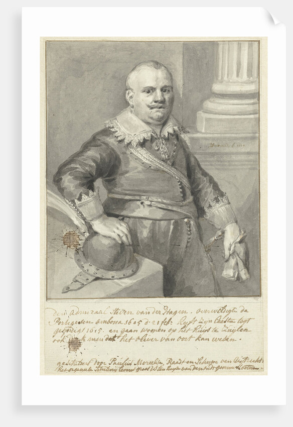 Portrait of Admiral Steven van der Hagen or Olivier van Noort by Anonymous