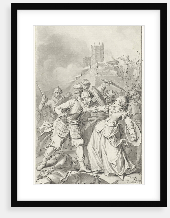 Princess Espinoy injured in the defense of Tournai by Jacobus Buys
