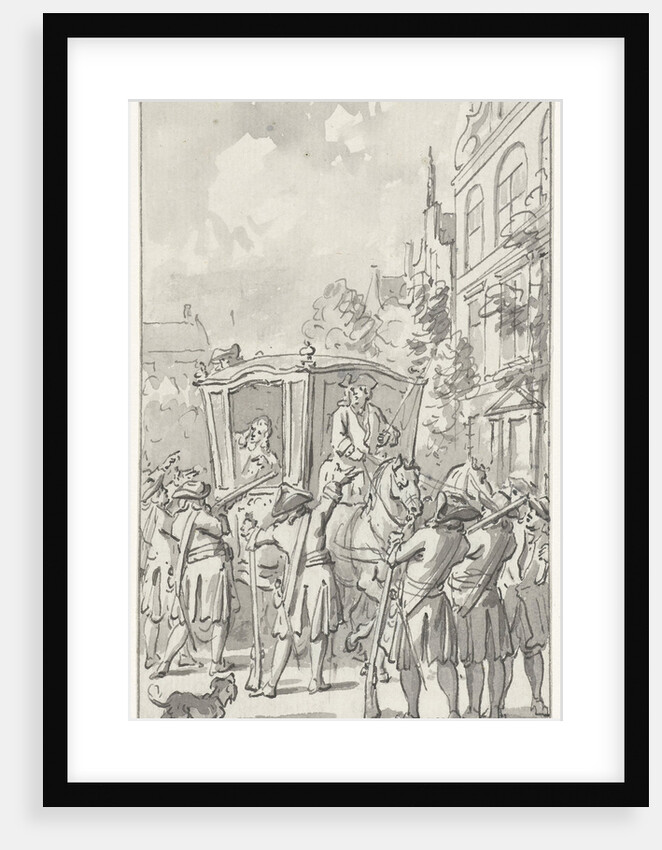 The carriage of Prince William III held by citizens near aardrecht (Dordrecht) by Anonymous