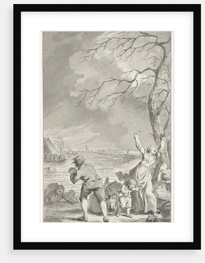 Flooding Rijndijk in Gelderland by Jacobus Buys
