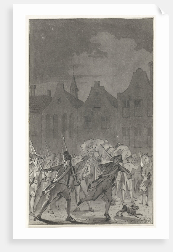 Prussian troops on the Neude Utrecht leaving the city by Anonymous