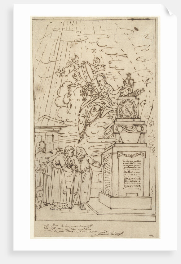 Figures at a tomb by Johannes van Dregt