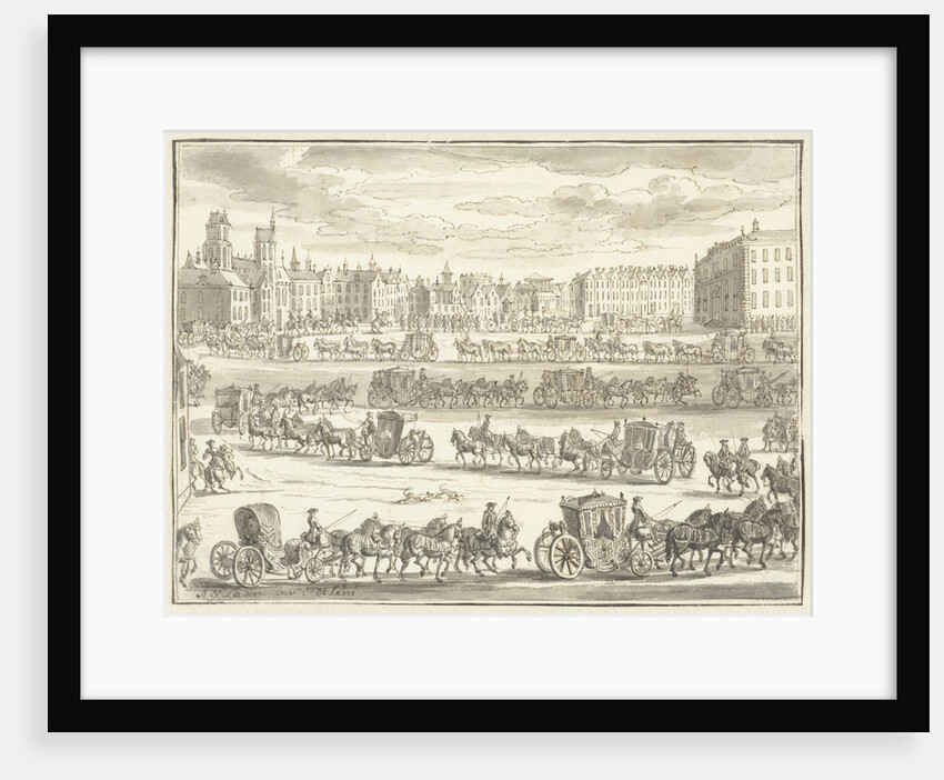 Entry of Cornelis Hop as ambassador in Paris France by Adolf van der Laan