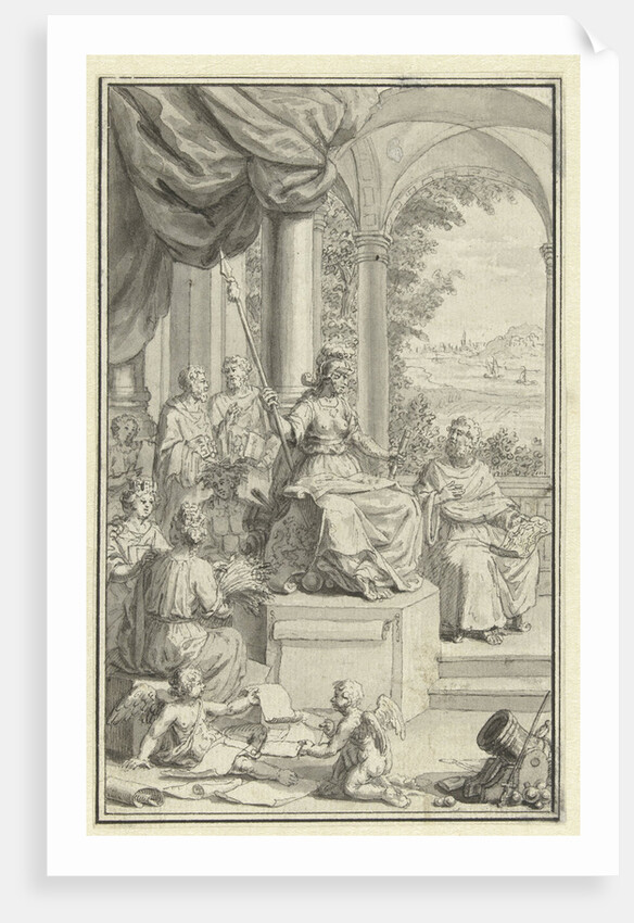 Design for title page for Present State of the United Netherlands, Part II by Anonymous