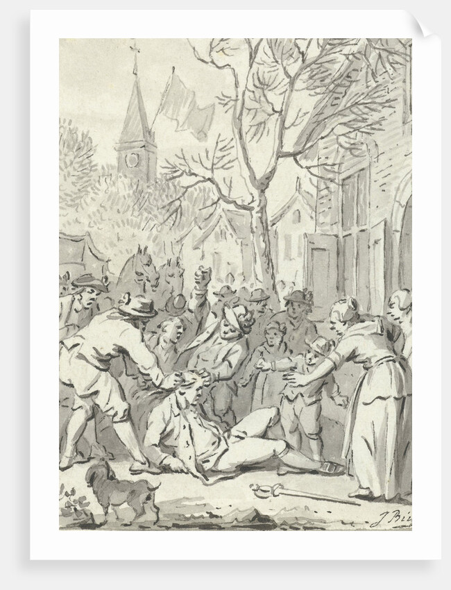 Assaulting the sheriff H. A. Kreet Rotterdam during a riot Orangistisch by Anonymous
