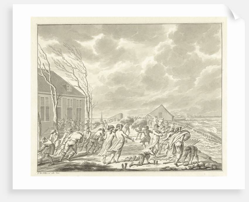 Flooding Diemerzeedijk in Amsterdam by Jan Bulthuis