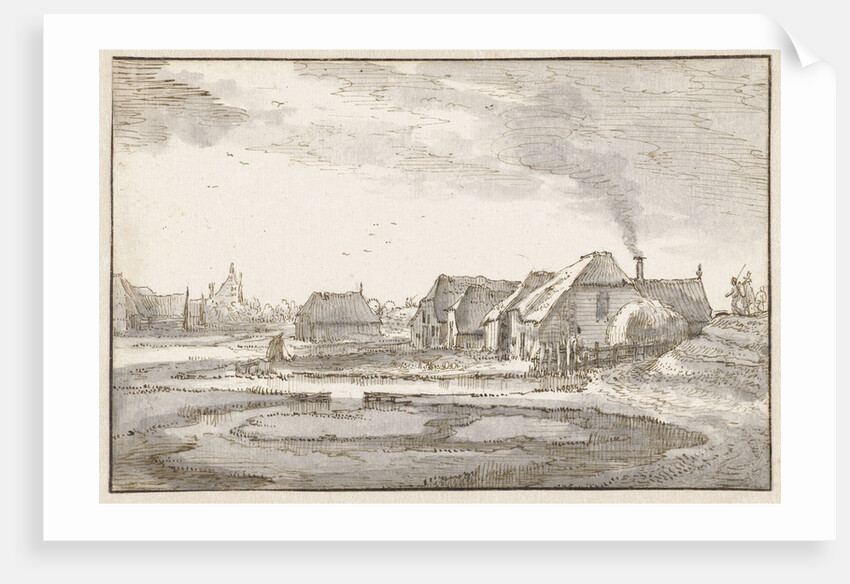 Spaarndammerdijk the Braakjes Amsterdam by Claes Jansz. Visscher II