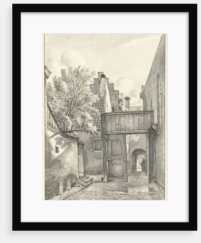 Courtyard and alley by Gerrit Lamberts