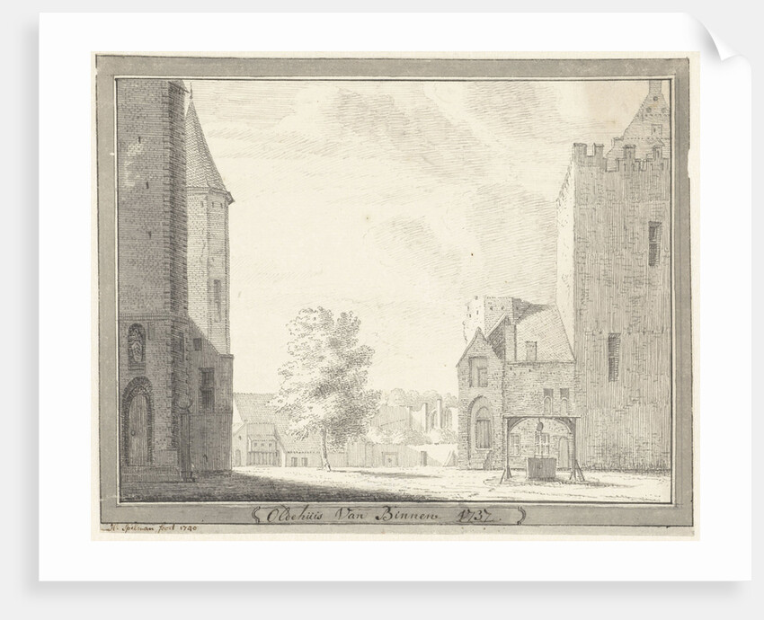 Courtyard of the Oldehuis or castle to Vollenhove The Netherlands by Hendrik Spilman