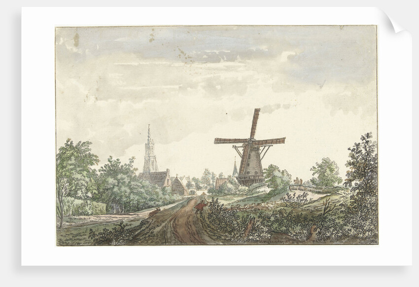 View of Leusdense road to Amersfoort The Netherlands by Jacob van Liender