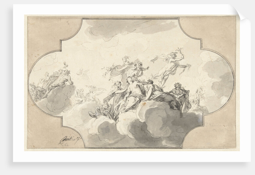 Stemmed Mercury Venus her girdle by Jacob de Wit