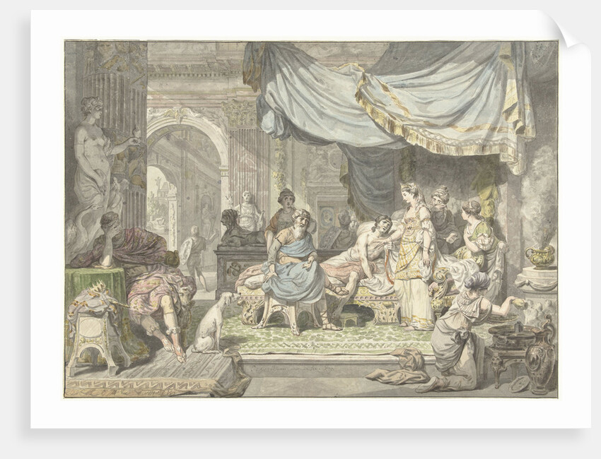 Antiochus tries to hide his love for his mother Stratonice by Jean Grandjean