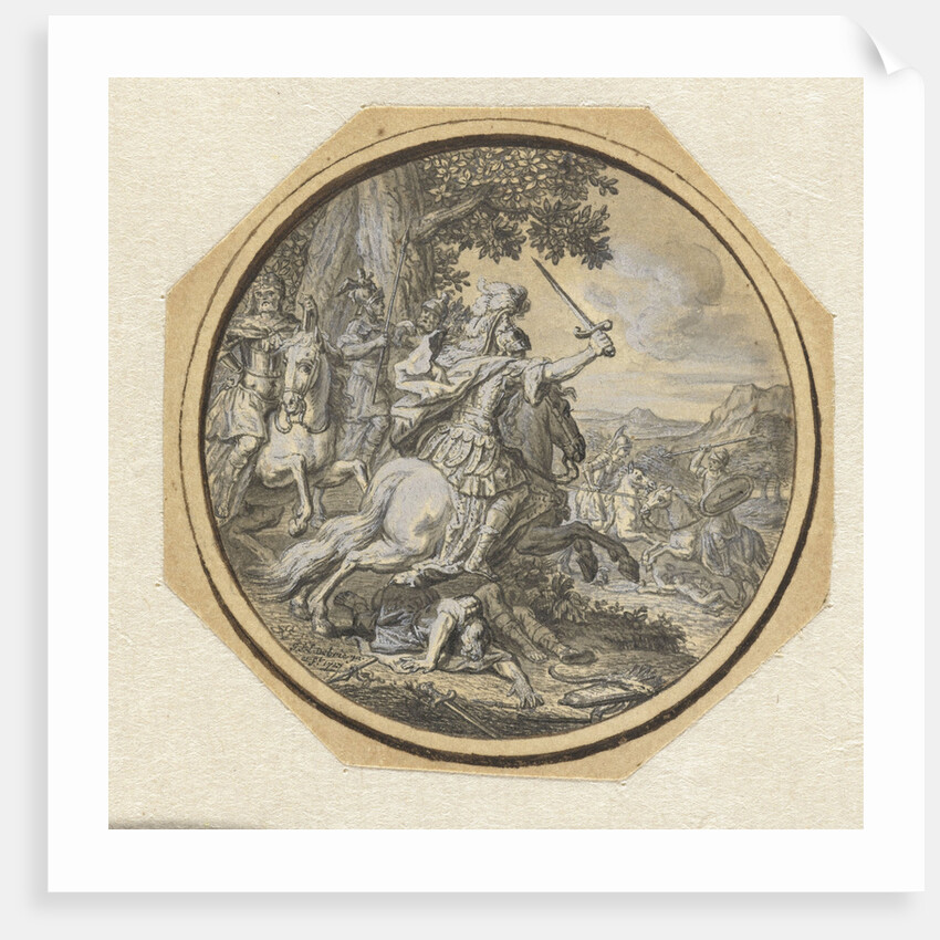 Battle Scene by Gabriel François Louis Debrie
