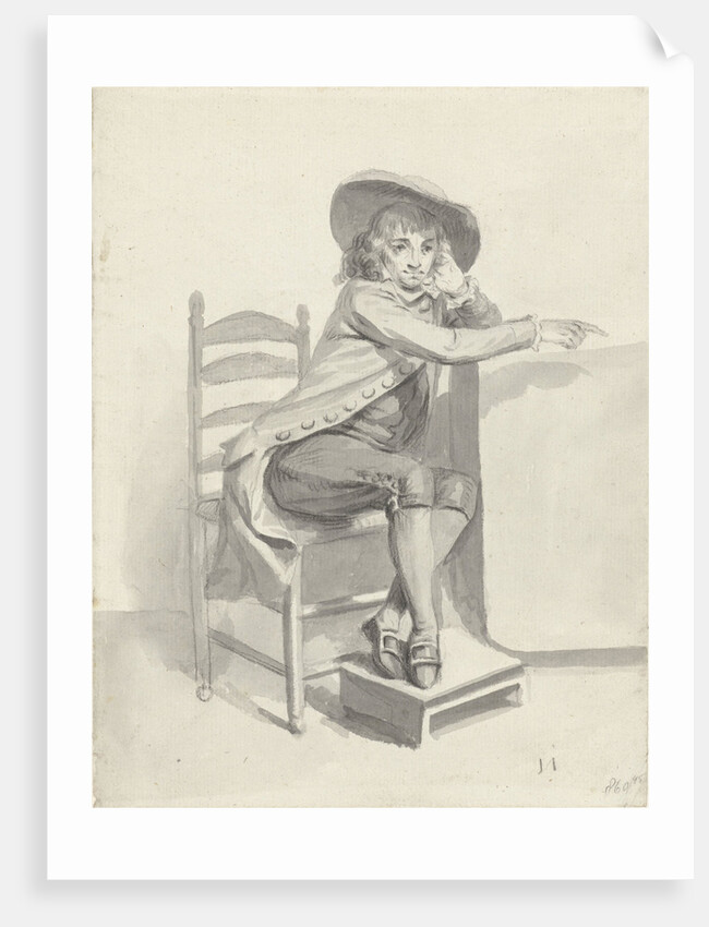 Boy sitting on a chair by Taco Scheltema I