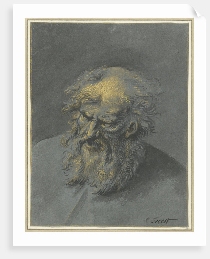 Head of an Old Man with beard (an apostle or philosopher) by Cornelis Troost