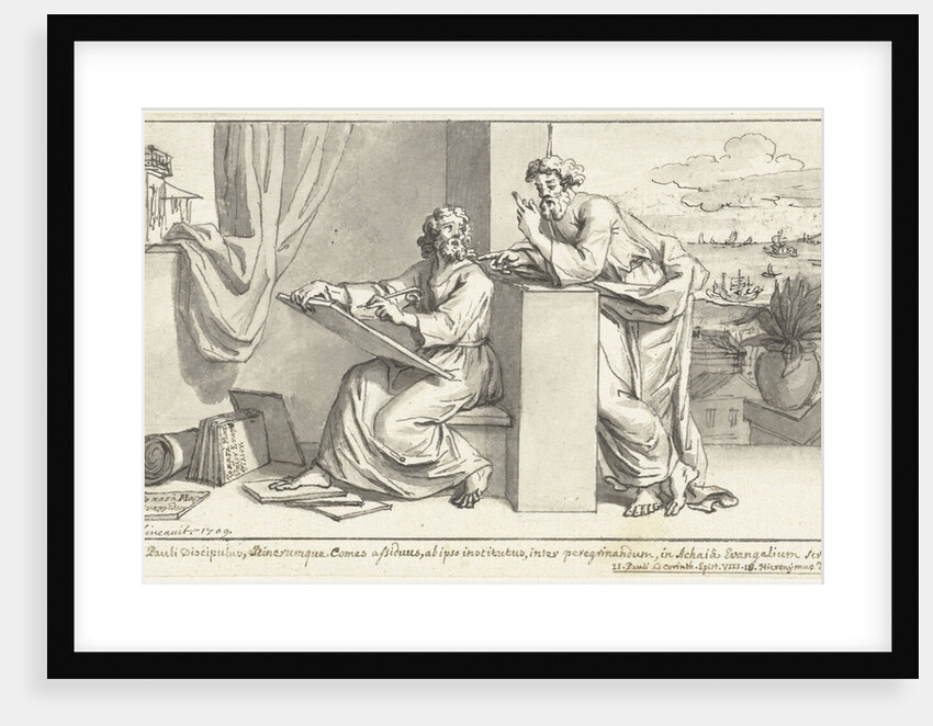 The evangelist Luke is inspired by the Apostle Paul by Bernard Picart