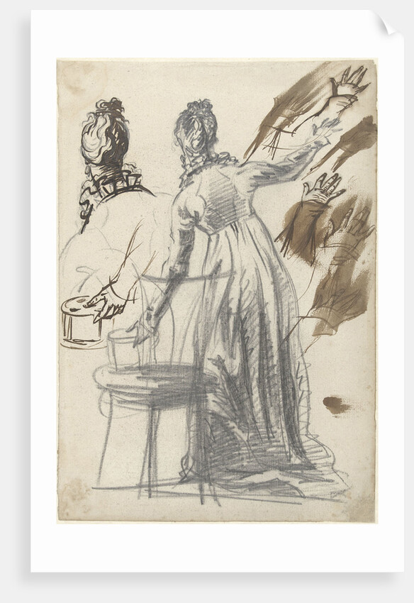 Studies of a standing woman by Simon Andreas Krausz