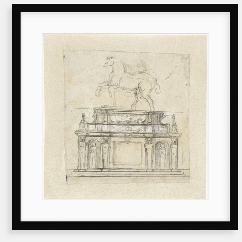 Design for an equestrian statue of Henry II of France by Michelangelo