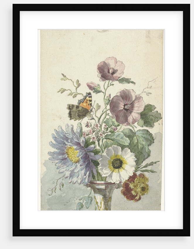 Bouquet of Flowers with a Butterfly by Willem van Leen