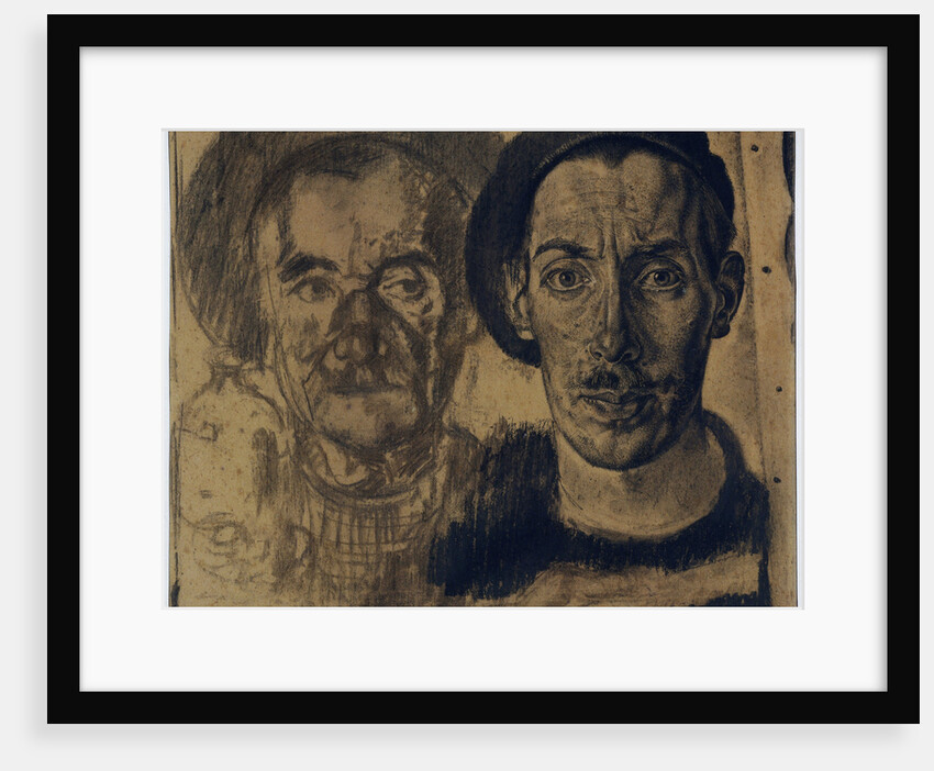 Double portrait of Dick Ket and his father by Dick Ket
