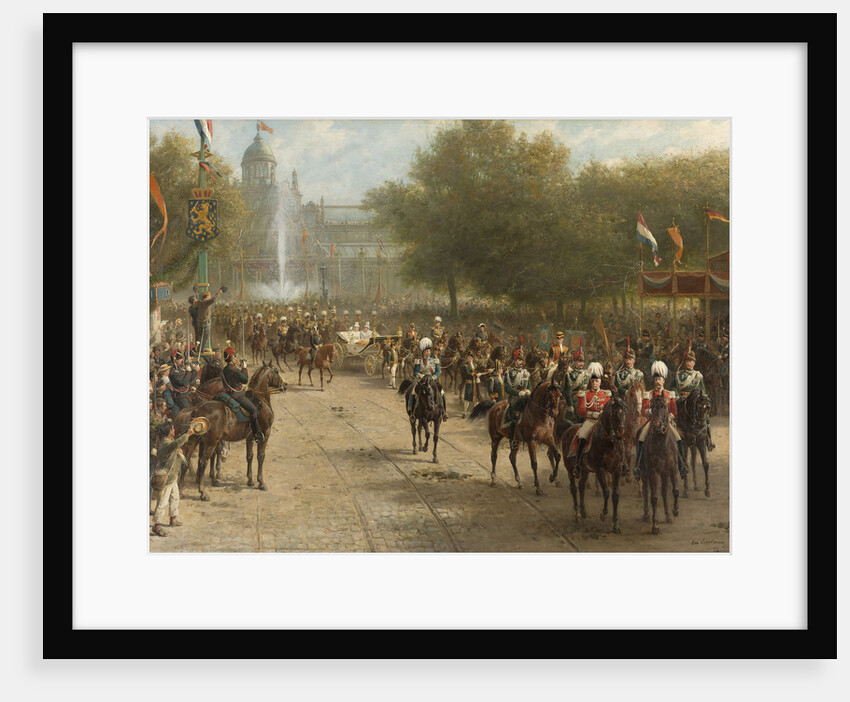 The Frederiksplein Amsterdam during the entry of Queen Wilhelmina by Otto Eerelman