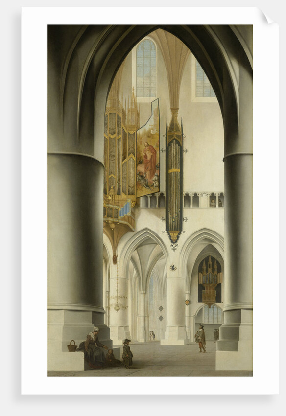 Interior of the Church of St Bavo in Haarlem The Netherlands by Pieter Jansz. Saenredam