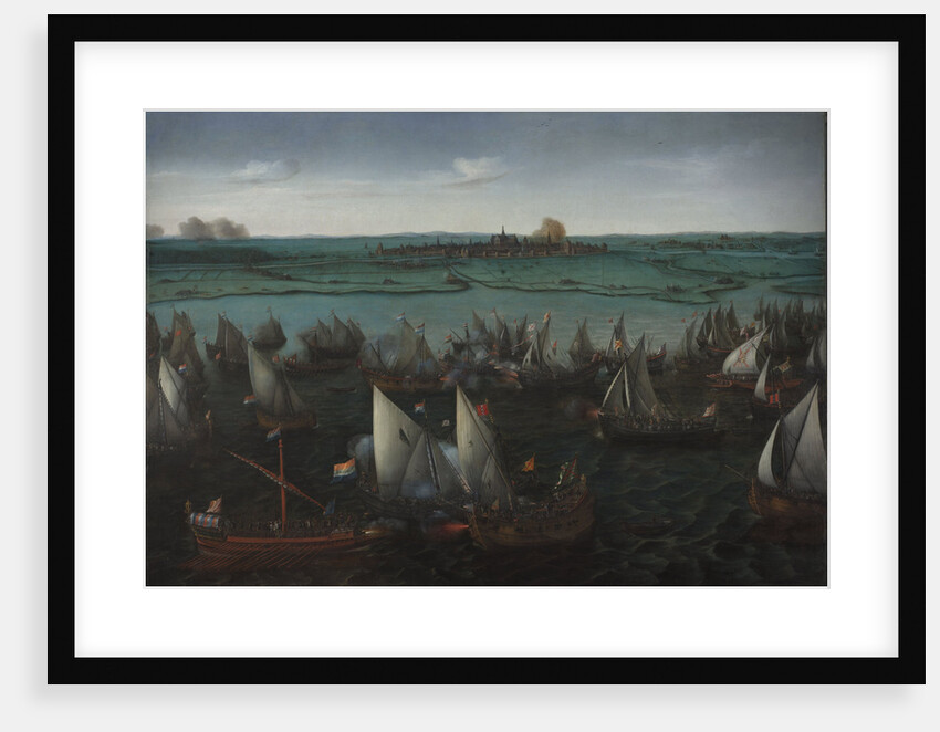 Battle between Dutch and Spanish Ships on the Haarlemmermeer The Netherlands by Hendrik Cornelisz. Vroom