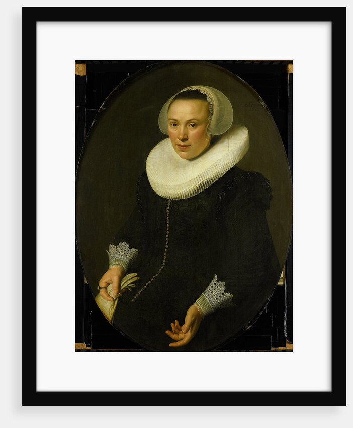 Portrait of Maria Joachimsdr. Swartenhont by Nicolaes Eliasz. Pickenoy