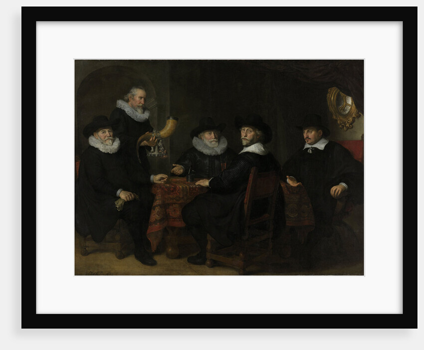 The governors of the Kloveniersdoelen Amsterdam by Govert Flinck