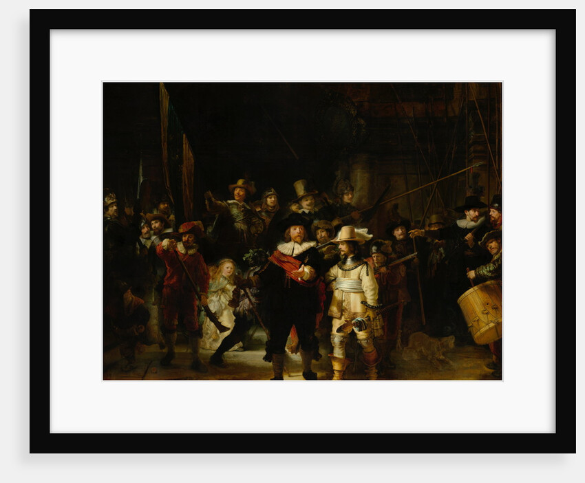 Militia Company of District II under the Command of Captain Frans Banninck Cocq by Rembrandt Harmensz. van Rijn