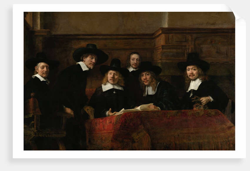 The Wardens of the Amsterdam Drapers' Guild by Rembrandt Harmensz. van Rijn