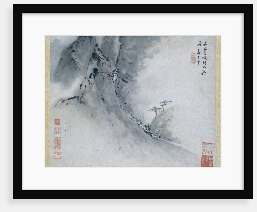 Painting, art of Chinese finger painting, landscape China by Gao Qipei