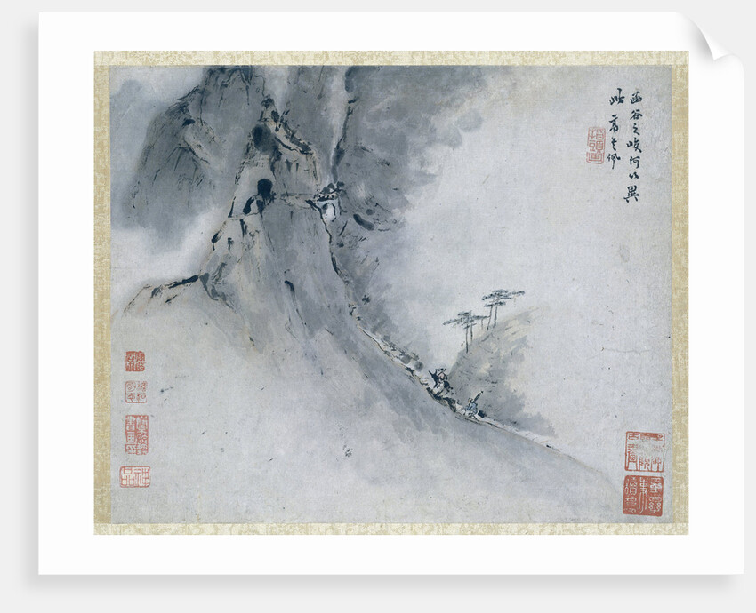 Painting, art of Chinese finger painting, landscape China by Gao Qipei