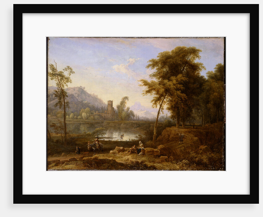Italian Landscape with turned snapped tree by Nicolaes Piemont