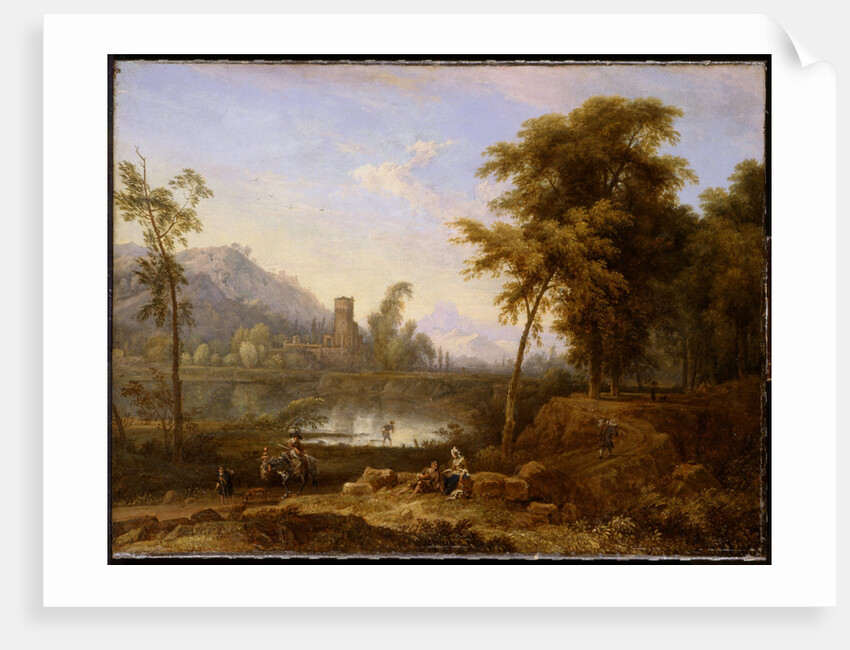 Italian Landscape with turned snapped tree by Nicolaes Piemont