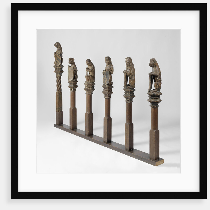 Balustrade from Rolzaal in the Court of Holland in The Hague (monkeys), The Netherlands, Joost Janszoon by Jan de Paep