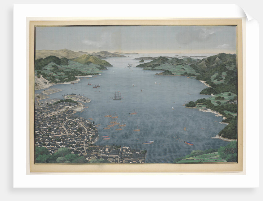 Nagasaki Harbour, Japan by Kawahara Keiga