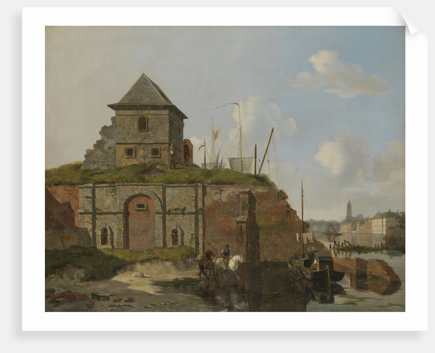 Town Rampart with Gunpowder-Magazine, Carel Jacobus Behr by Gijsbertus Craeyvanger