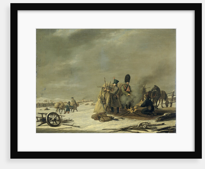 Bivouac at Molodetschno during the Night of the 3rd to 4th of December 1812, episode from Napoleon's Retreat from Russia by Johannes Hari I