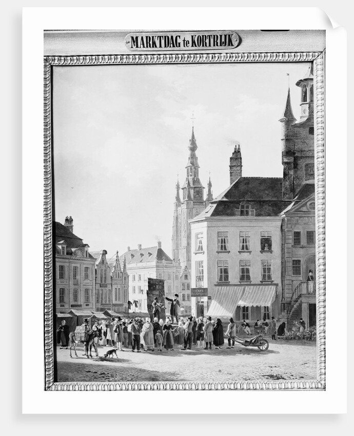 Market Day in Courtrai, Kortrijk Belgium by Jan Baptiste De Jonghe
