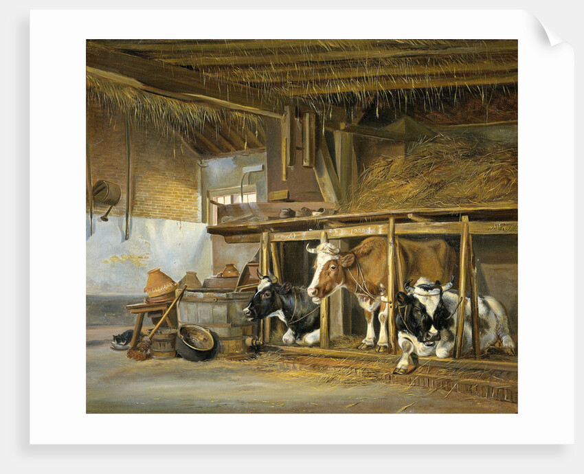 Cows in a Stable by Jan van Ravenswaay