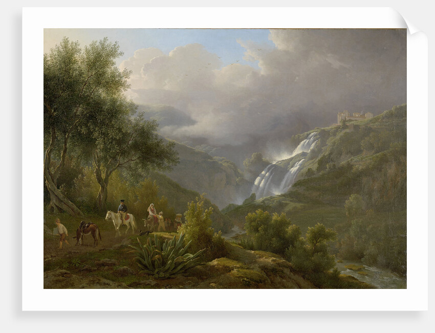 The Cascades at Tivoli, with a Storm Approaching by Abraham Teerlink
