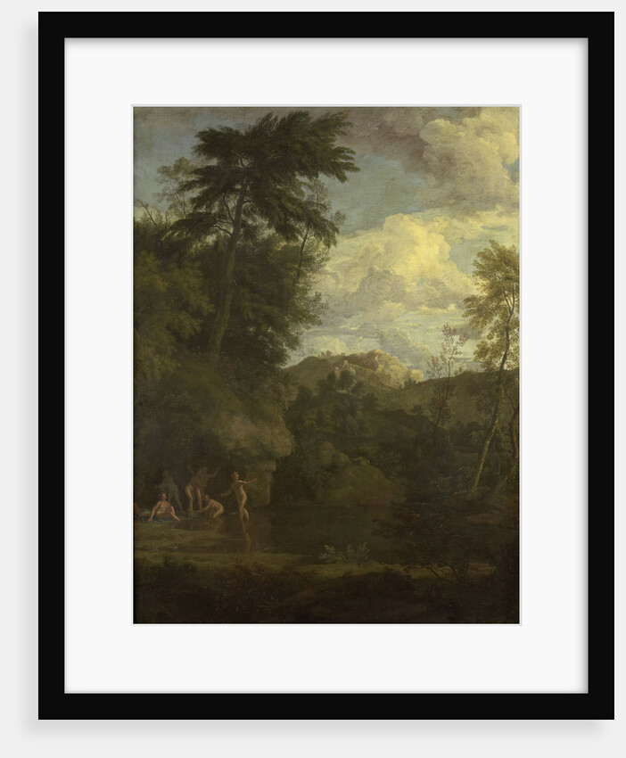 Arcadian Landscape with Diana Bathing by Johannes Glauber