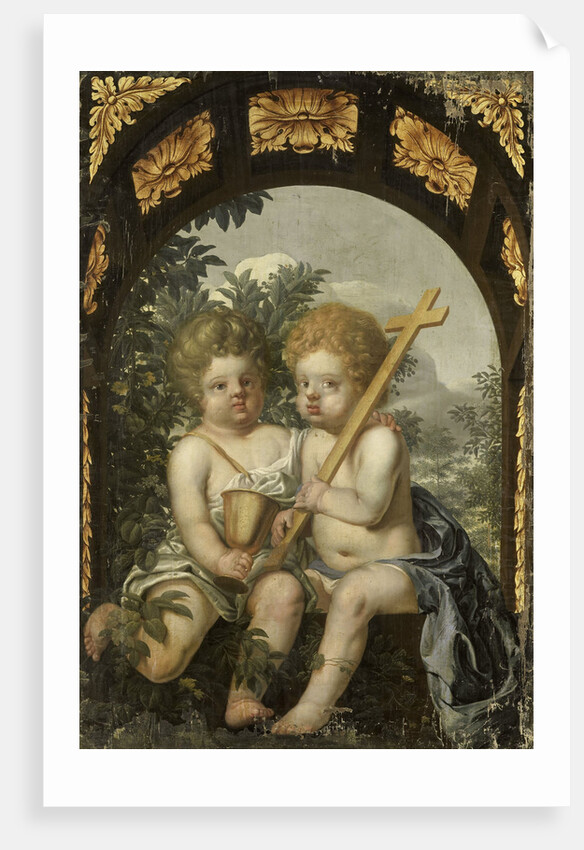 Christian Allegory with two Children with Cross and Chalice by Anonymous
