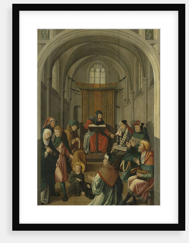 Panel of an Altarpiece with Dispute with the Doctors, on verso is Appearance of Christ to his Mother by Master of Alkmaar