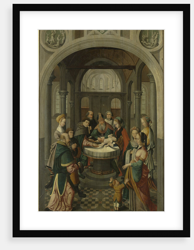 Panel of an Altarpiece with Circumcision of Christ, on verso is Resurrection of Christ by Master of Alkmaar