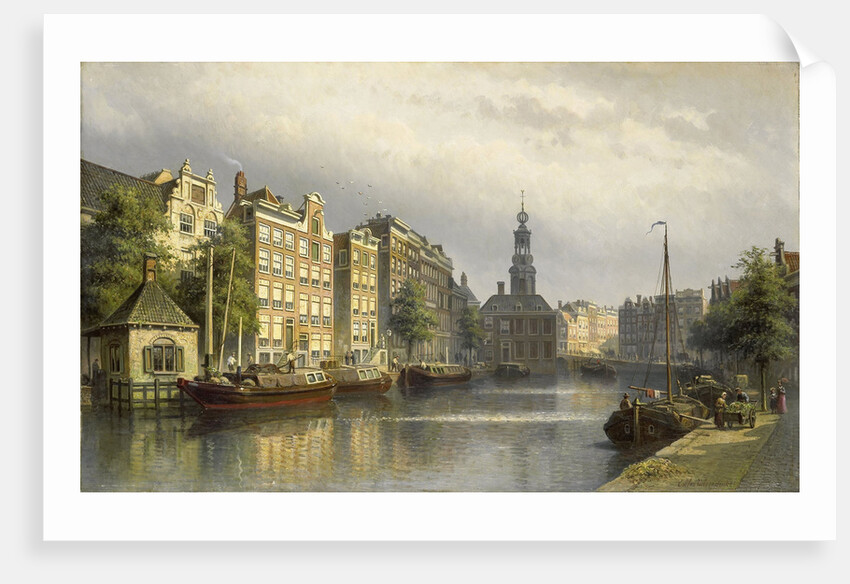 The Singel, Amsterdam, looking towards the Mint. by Eduard Alexander Hilverdink