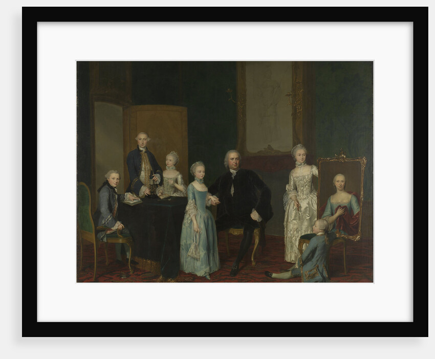 Portrait of Pieter Cornelis Hasselaer, Adviser to the Dutch East India Company and Burgomaster of Amsterdam, with his Family by George van der Mijn