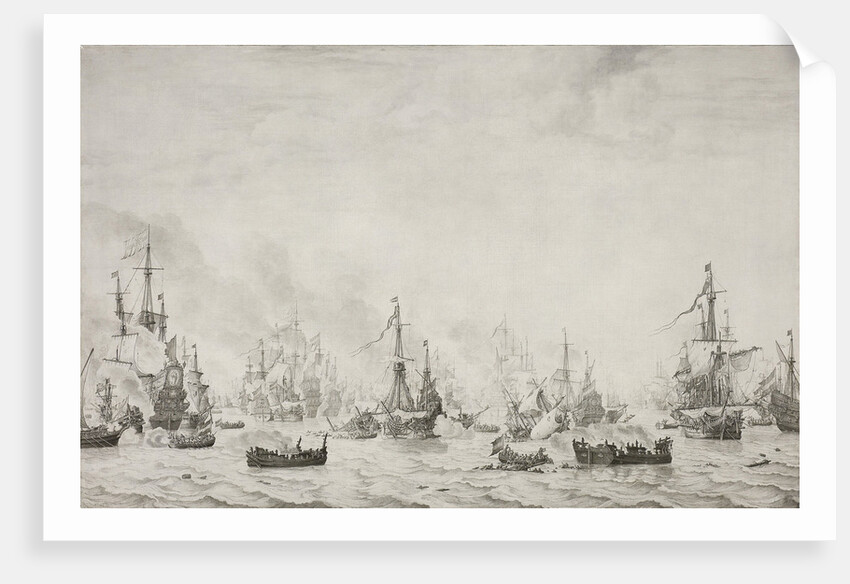 The Battle of the Downs by Willem van de Velde I