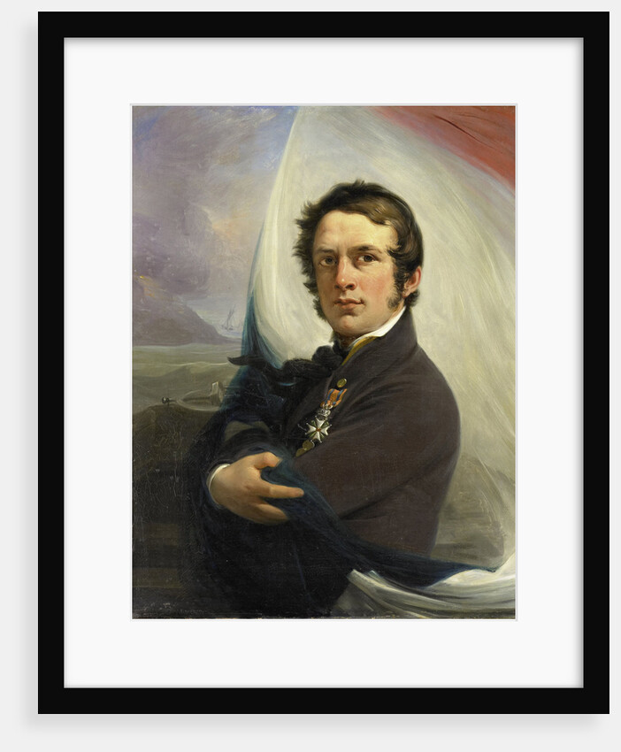Portrait of Jacob Hobein, Rescued the Dutch Flag under Enemy Fire, 18 March 1831 by Jan Willem Pieneman